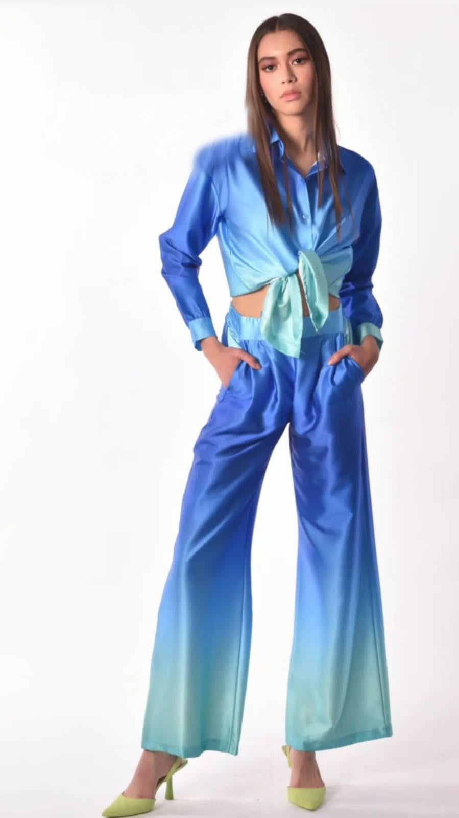 Set print degradado azul