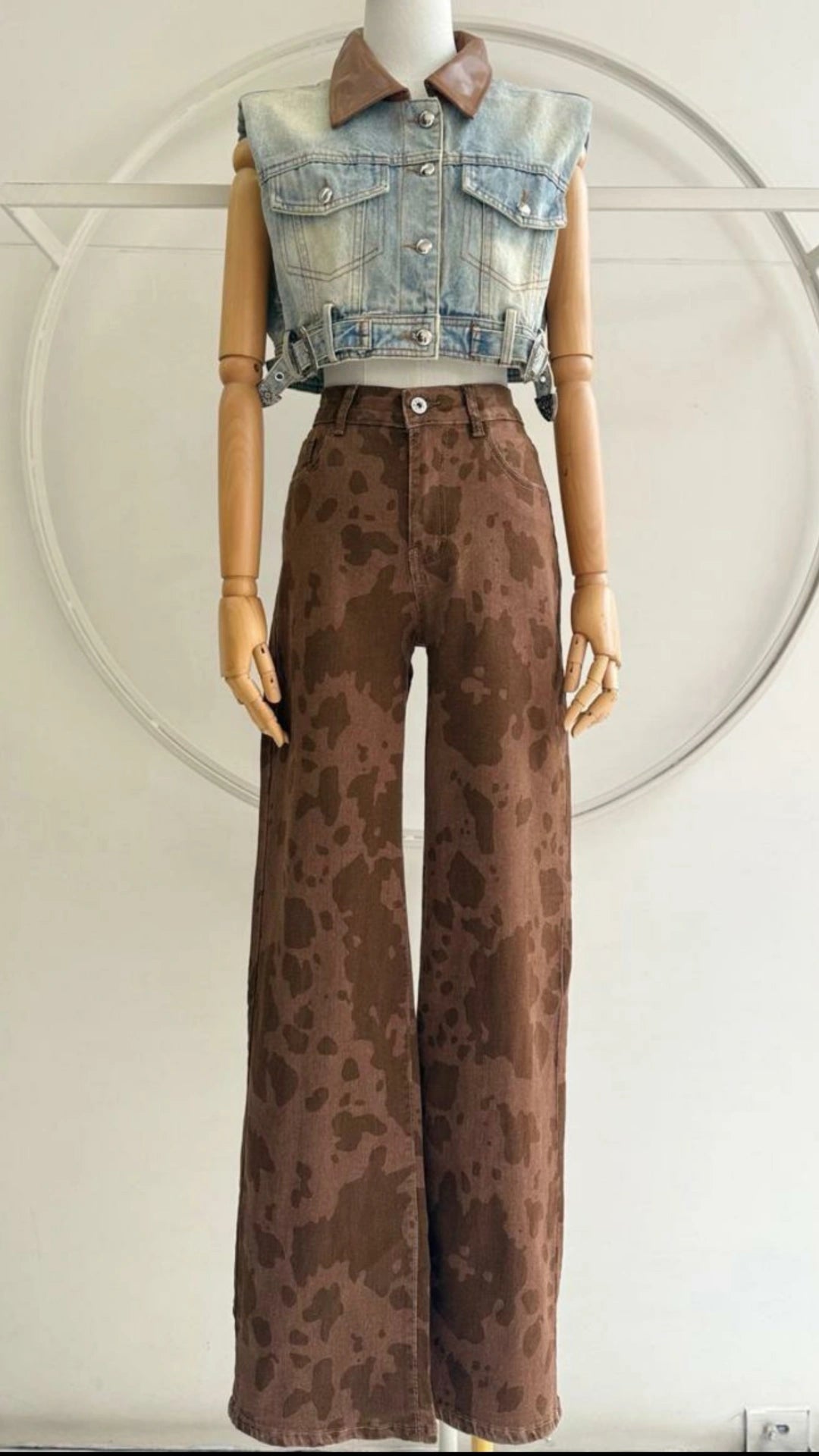 Jeans print cow cafe