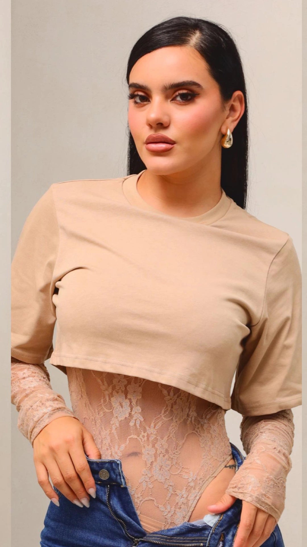 Set pantyblusa encaje colores