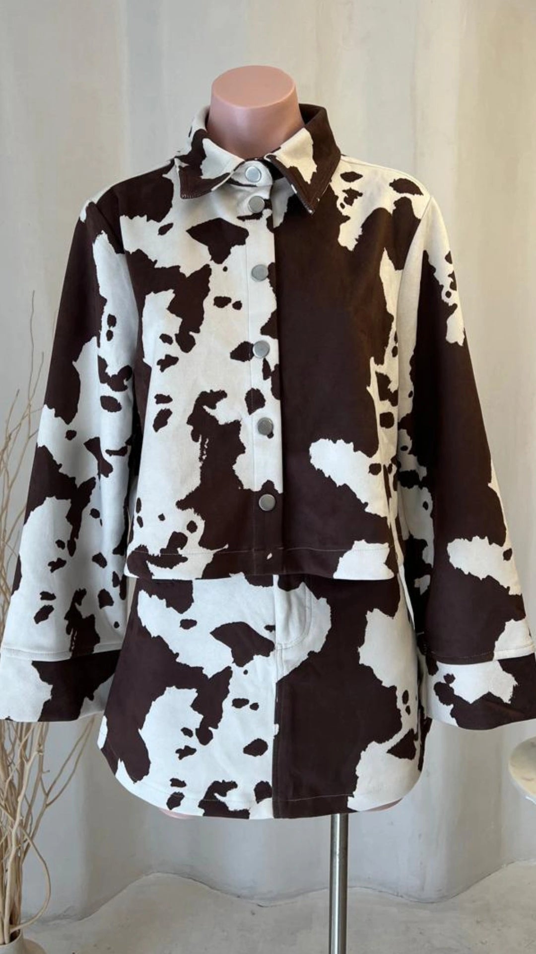 Set falda y jacket cow