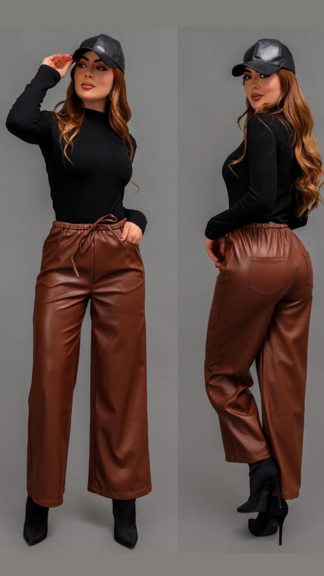 Pantalón vinipiel café