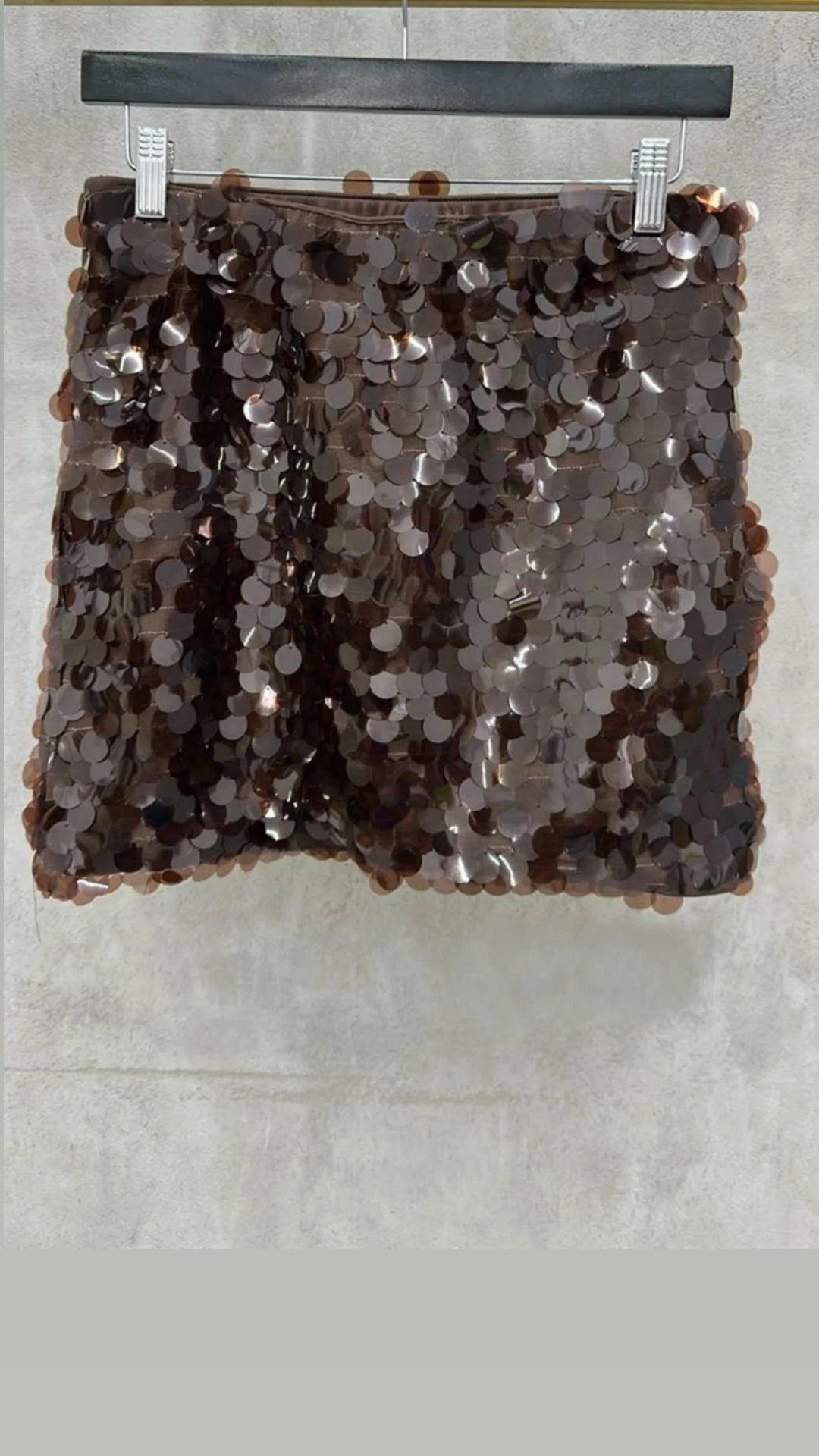 Falda lentejuelas chocolate