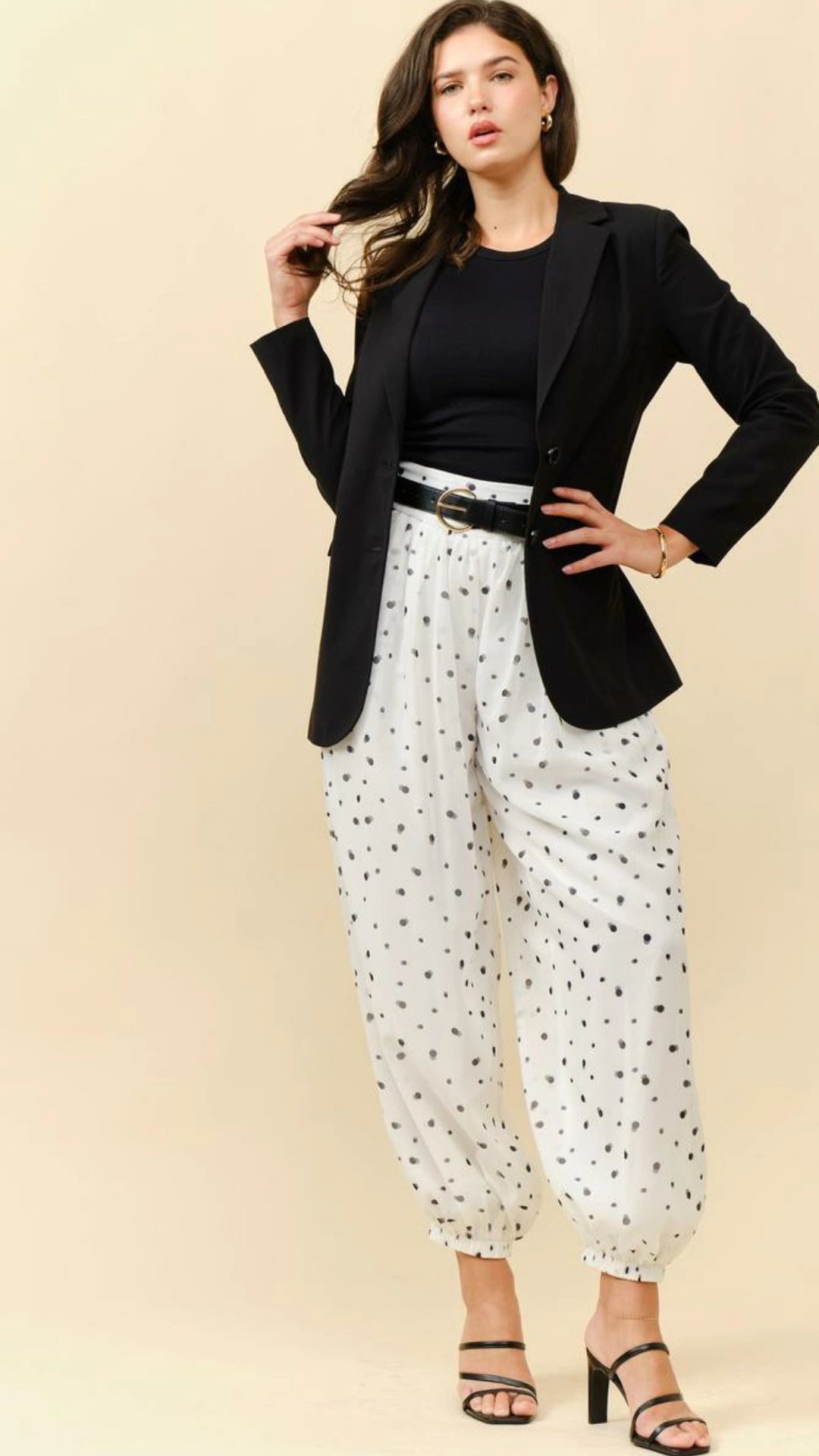 Pantalón globo lunares