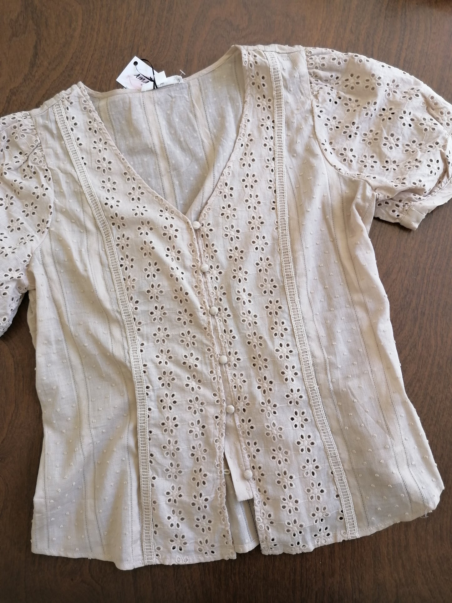 Blusa nude resorte espalda