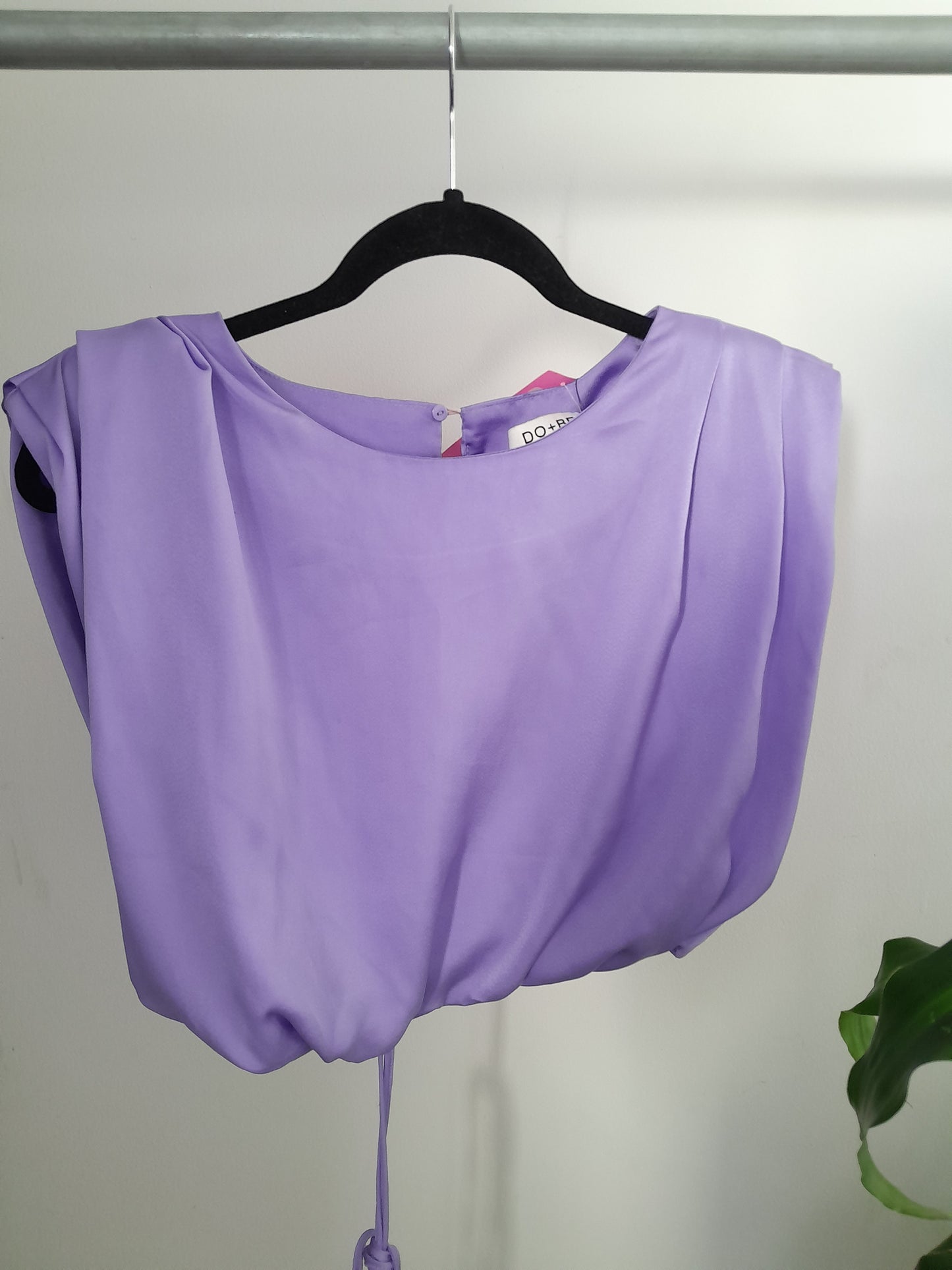 Blusa crop globo lila