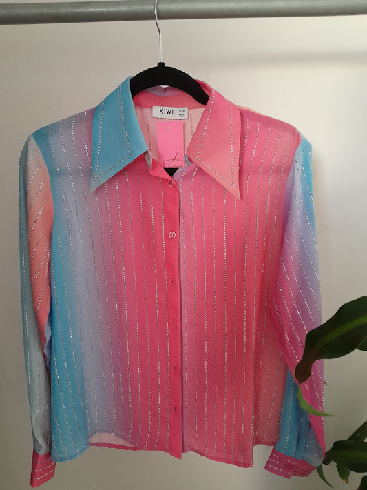 Camisa con brillos degradados