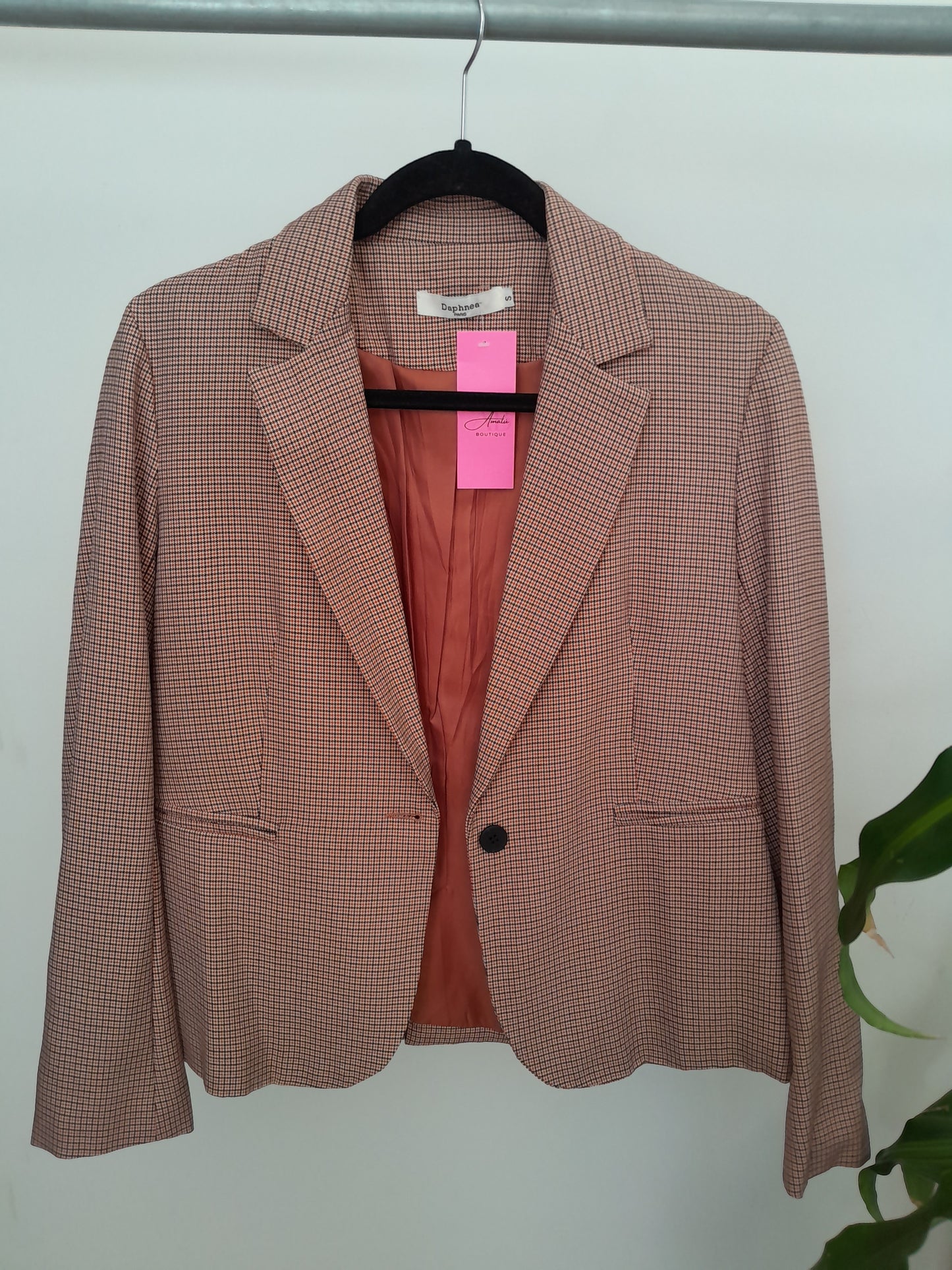 Blazer cuadros tonos café