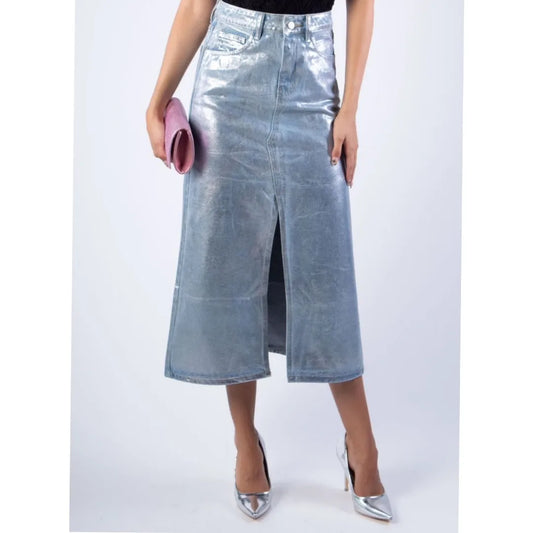 Falda denim foil