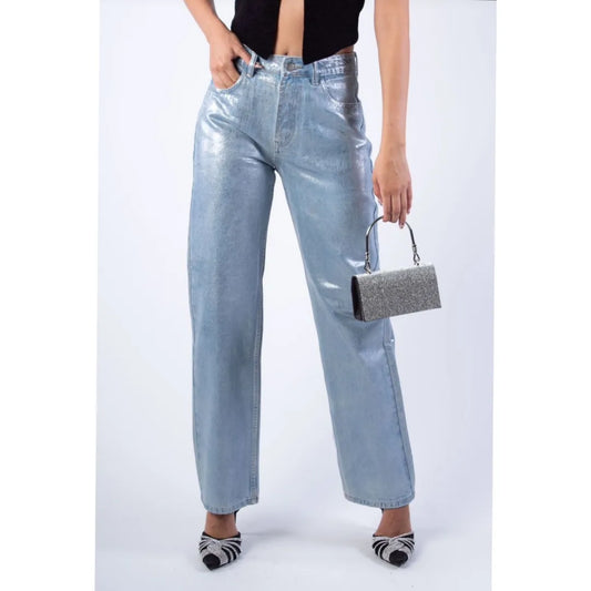 Jeans foil plata