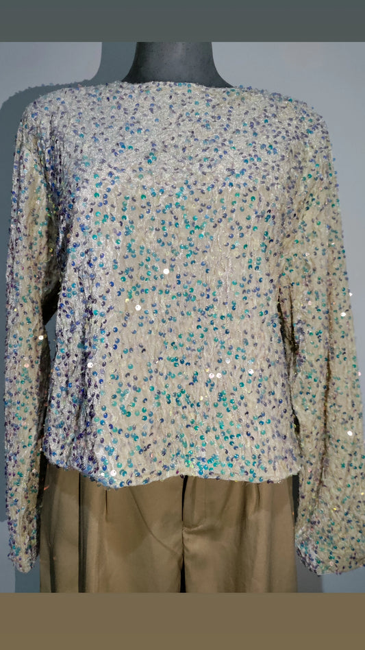 Blusa lentejuelas moños