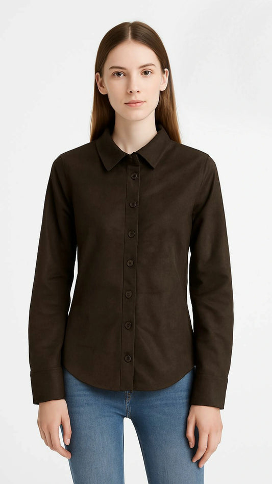 Camisa color espresso
