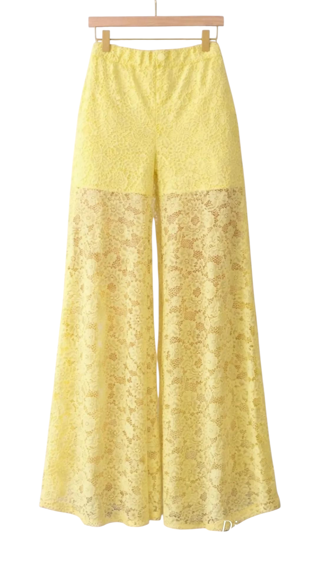 Pantalón de encaje amarillo