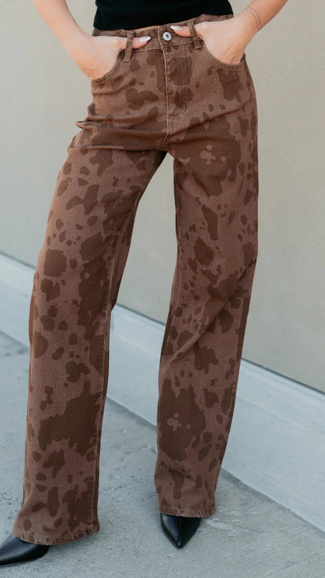 Jeans print cow cafe