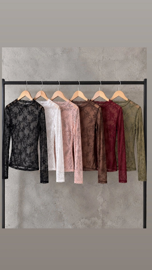 Blusa encaje floral