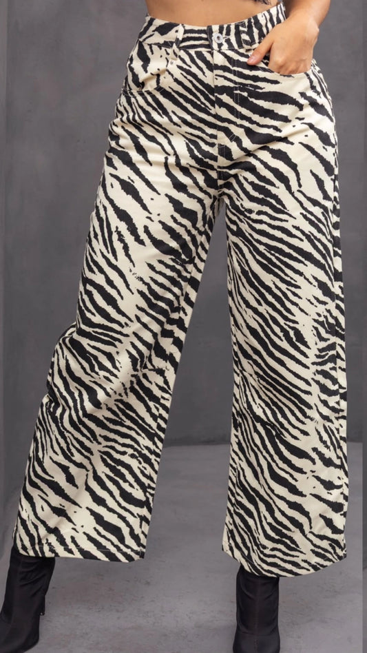 Pantalón cebra mujer
