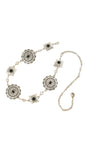Cinturón boho plata flor