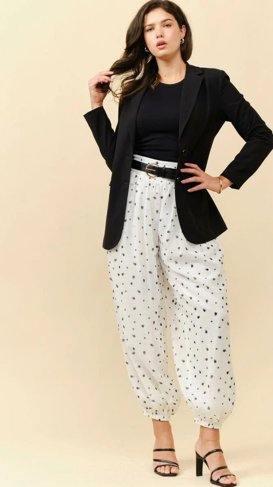 Pantalón globo lunares