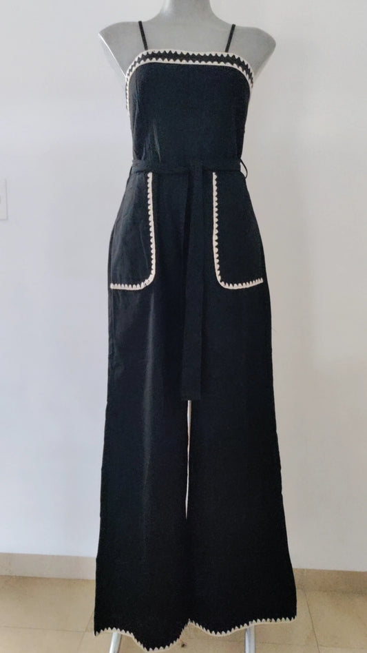 Jumpsuit algodón negro