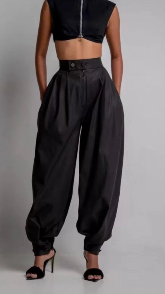 Pantalón globo negro