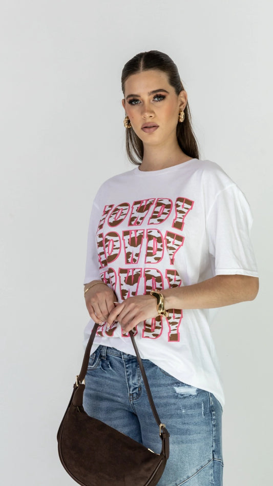Playera estampada cow