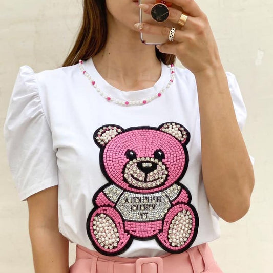 Blusa oso aplicaciones