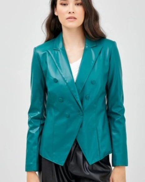 Blazer vinipiel verde